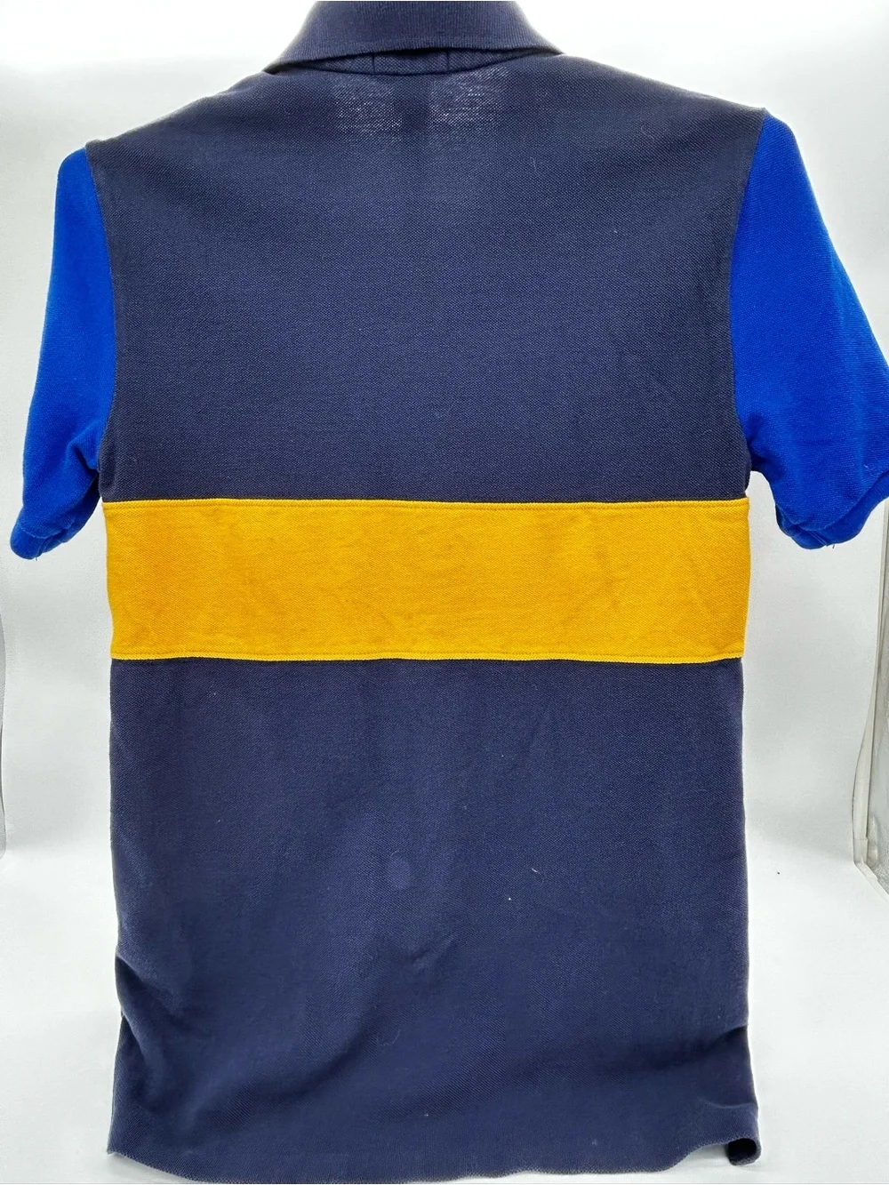 Polo by Ralph Lauren Boys Navy Blue Royal Blue Gold Stripe Shirt Size 14/16